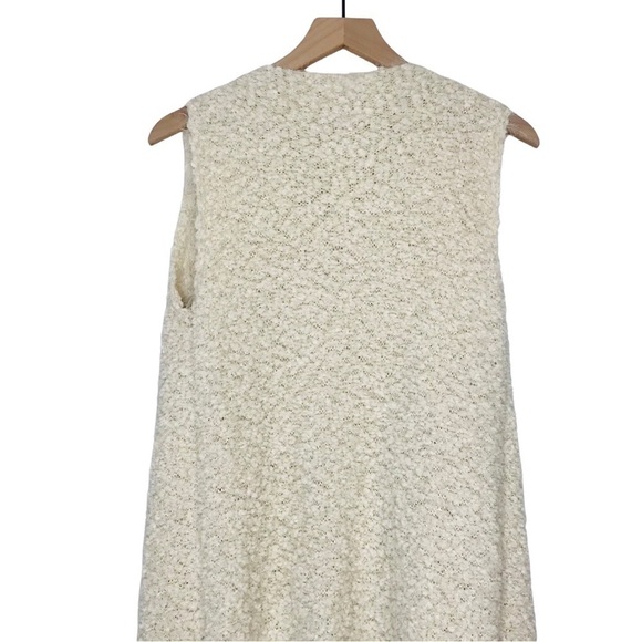 New! Francesca’s Alya Soft Sherpa Faux Fur Teddy Fuzzy Waterfall Sweater Vest - Picture 5 of 12